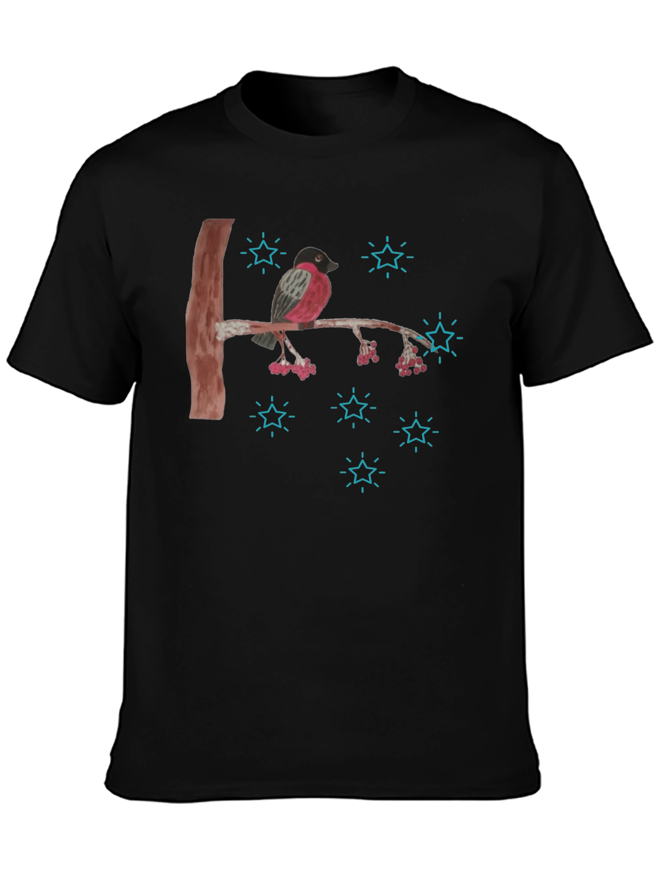 Bird on Branch Graphic T-Shirt