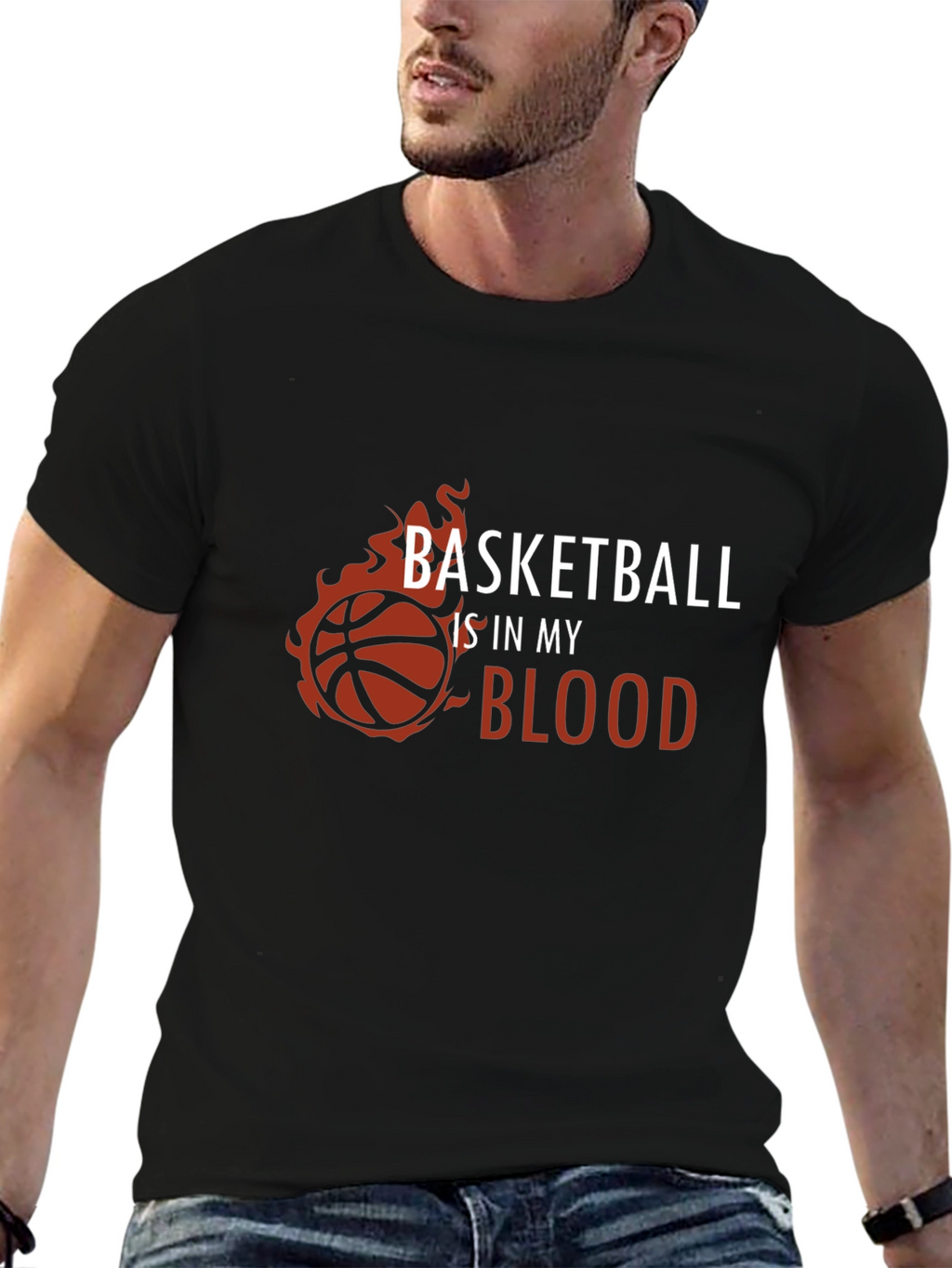 Basketball is in My Blood Graphic T-Shirt