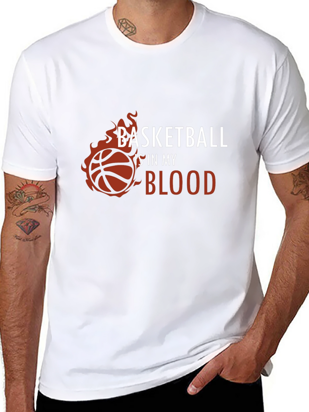 Basketball is in My Blood Graphic T-Shirt
