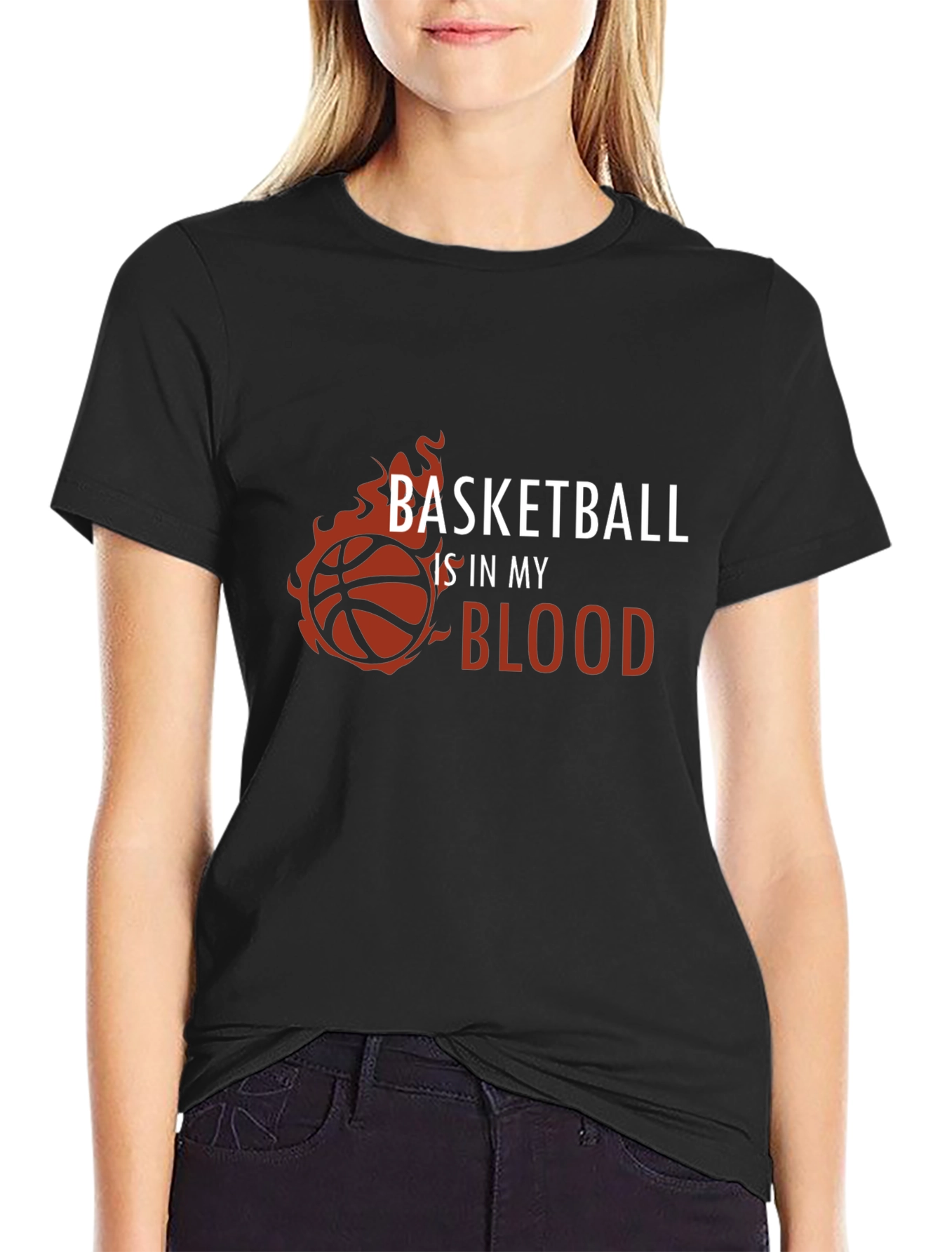 Basketball is in My Blood Graphic T-Shirt