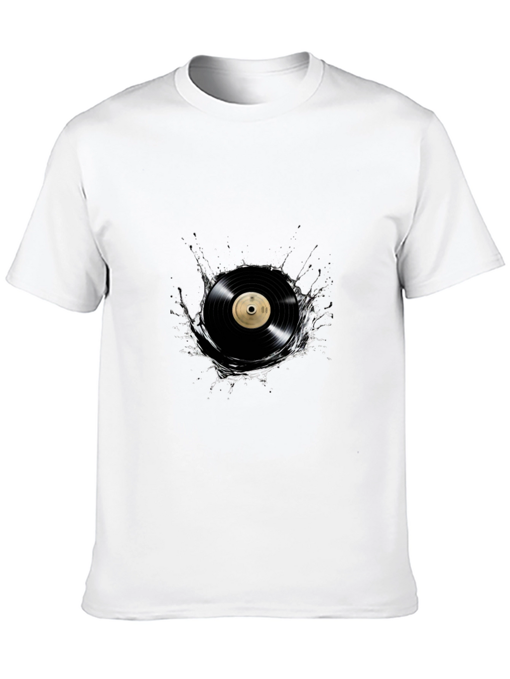Vinyl Record Splash Graphic T-Shirt