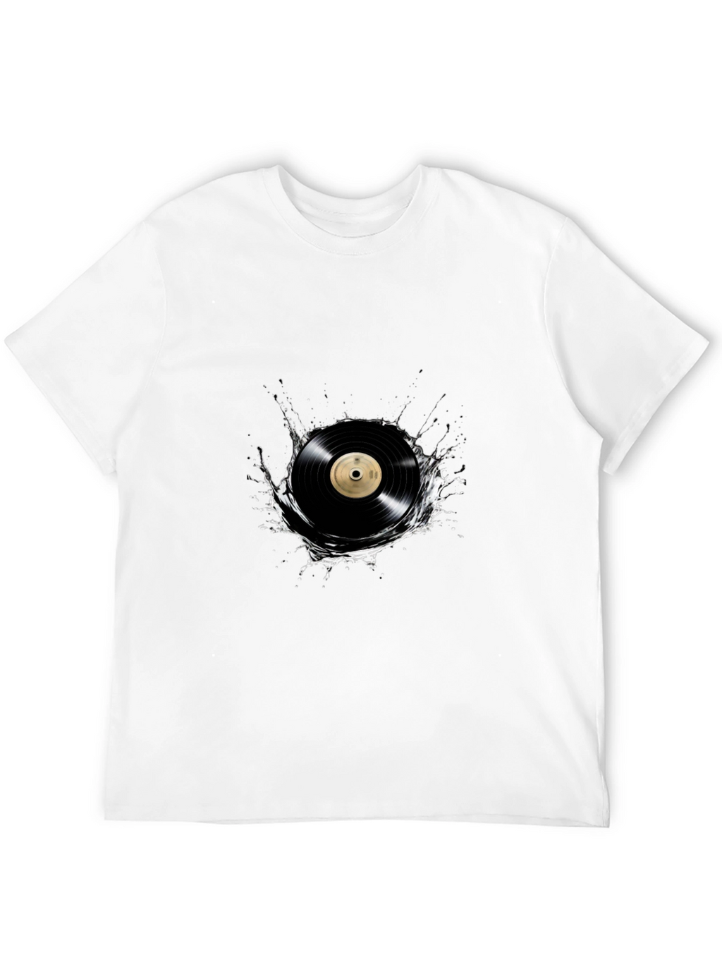 Vinyl Record Splash Graphic T-Shirt