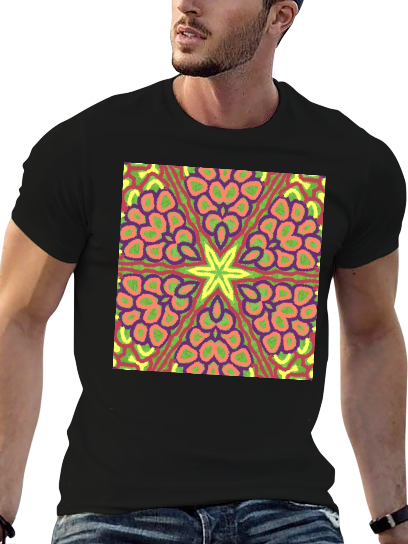 Kaleidoscope Starburst Tee - Black