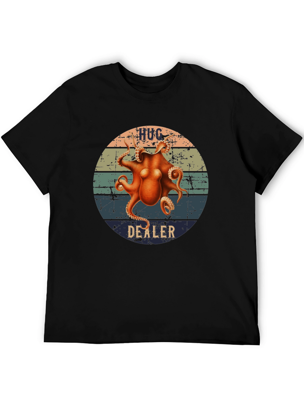 Hug Dealer Octopus Graphic T-Shirt - Retro Style
