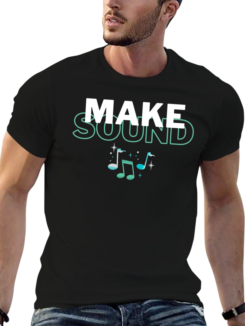 Make Sound Music Notes Graphic T-Shirt