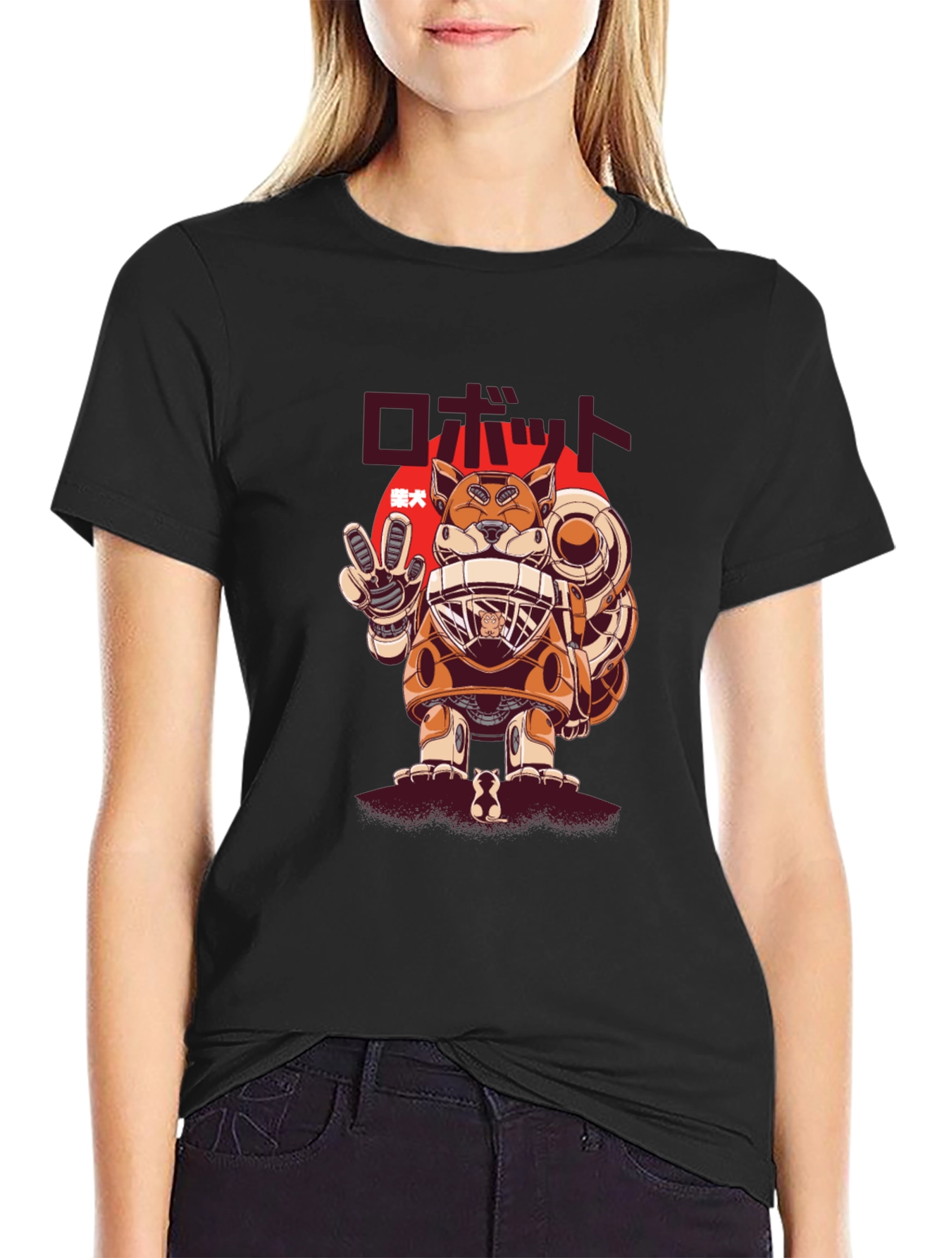 Robot Dog Graphic Tee - Unique Japanese Design
