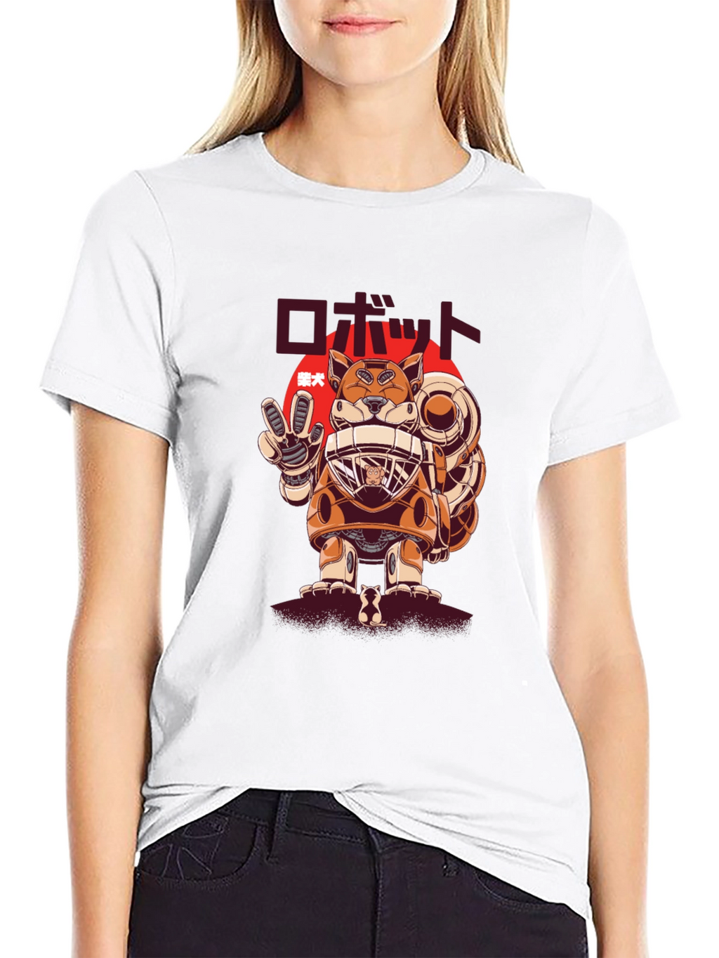 Robot Dog Graphic Tee - Unique Japanese Design