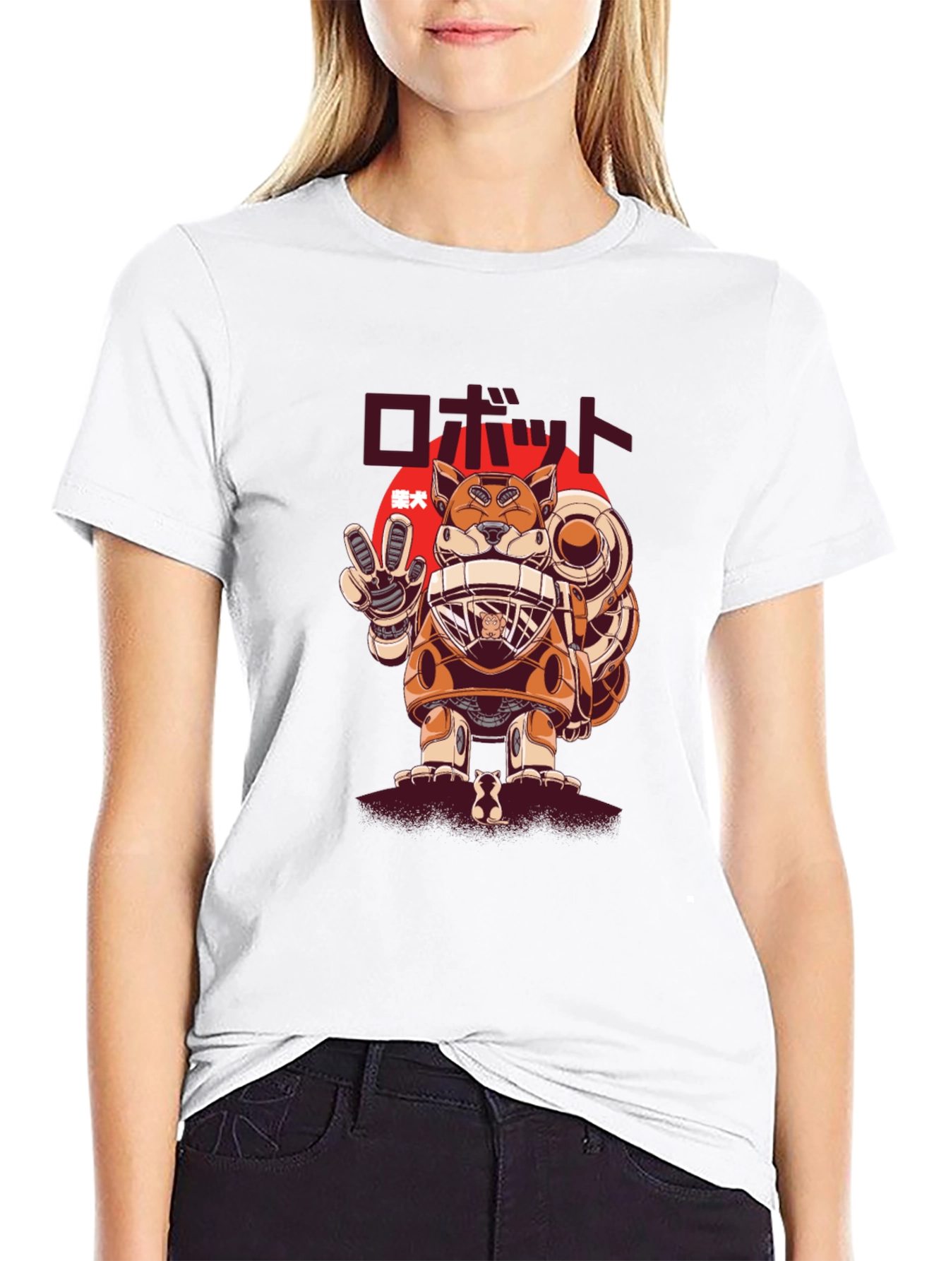 Robot Dog Graphic Tee - Unique Japanese Design