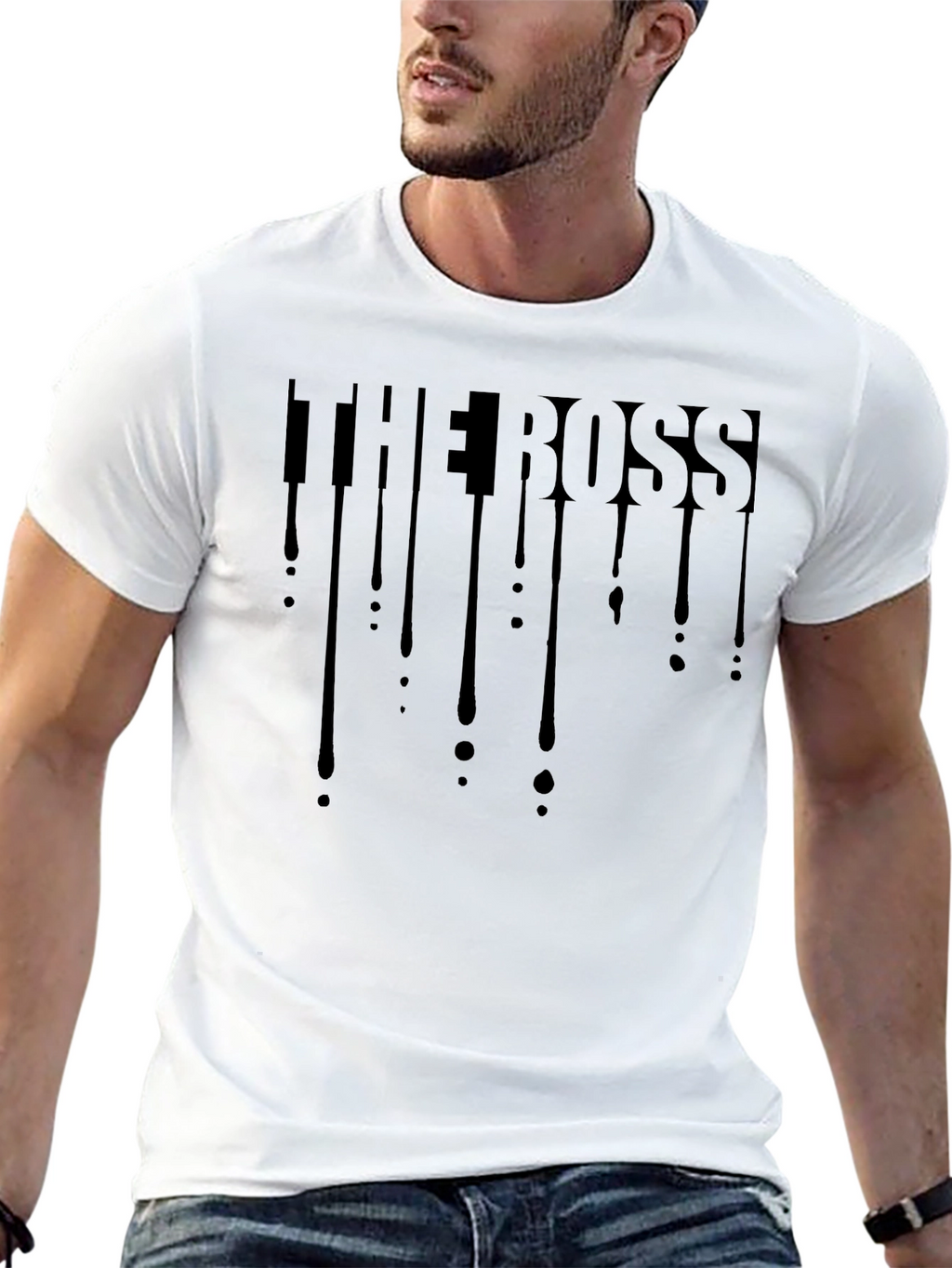 The Boss Black Graphic Tee - Mens