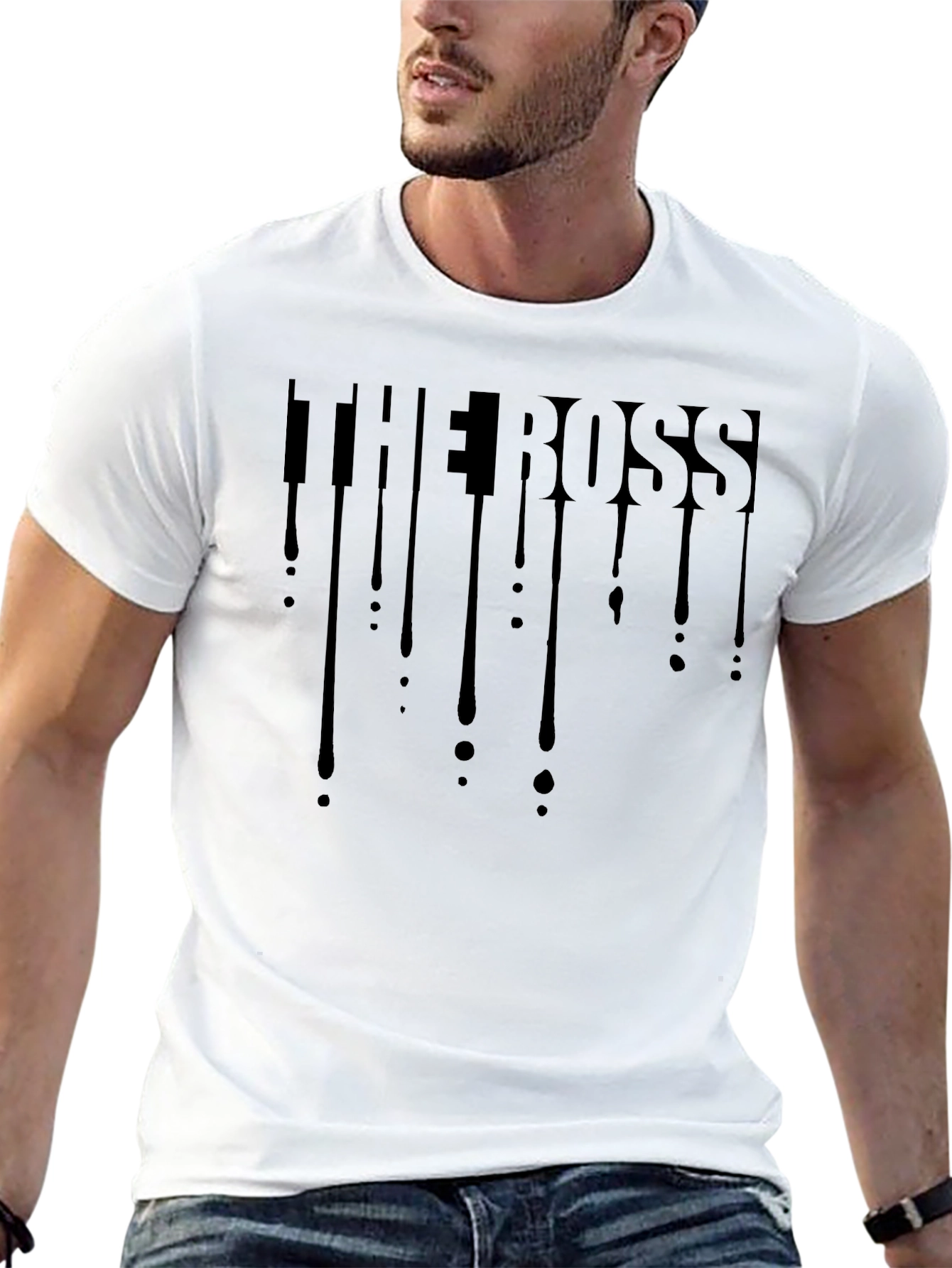 The Boss Black Graphic Tee - Mens