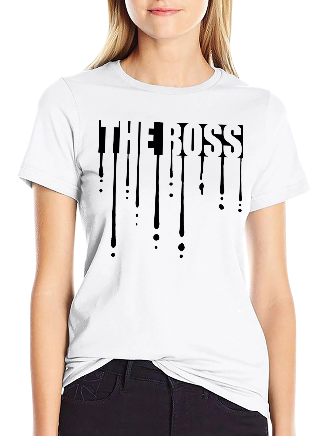 The Boss Black Graphic Tee - Mens