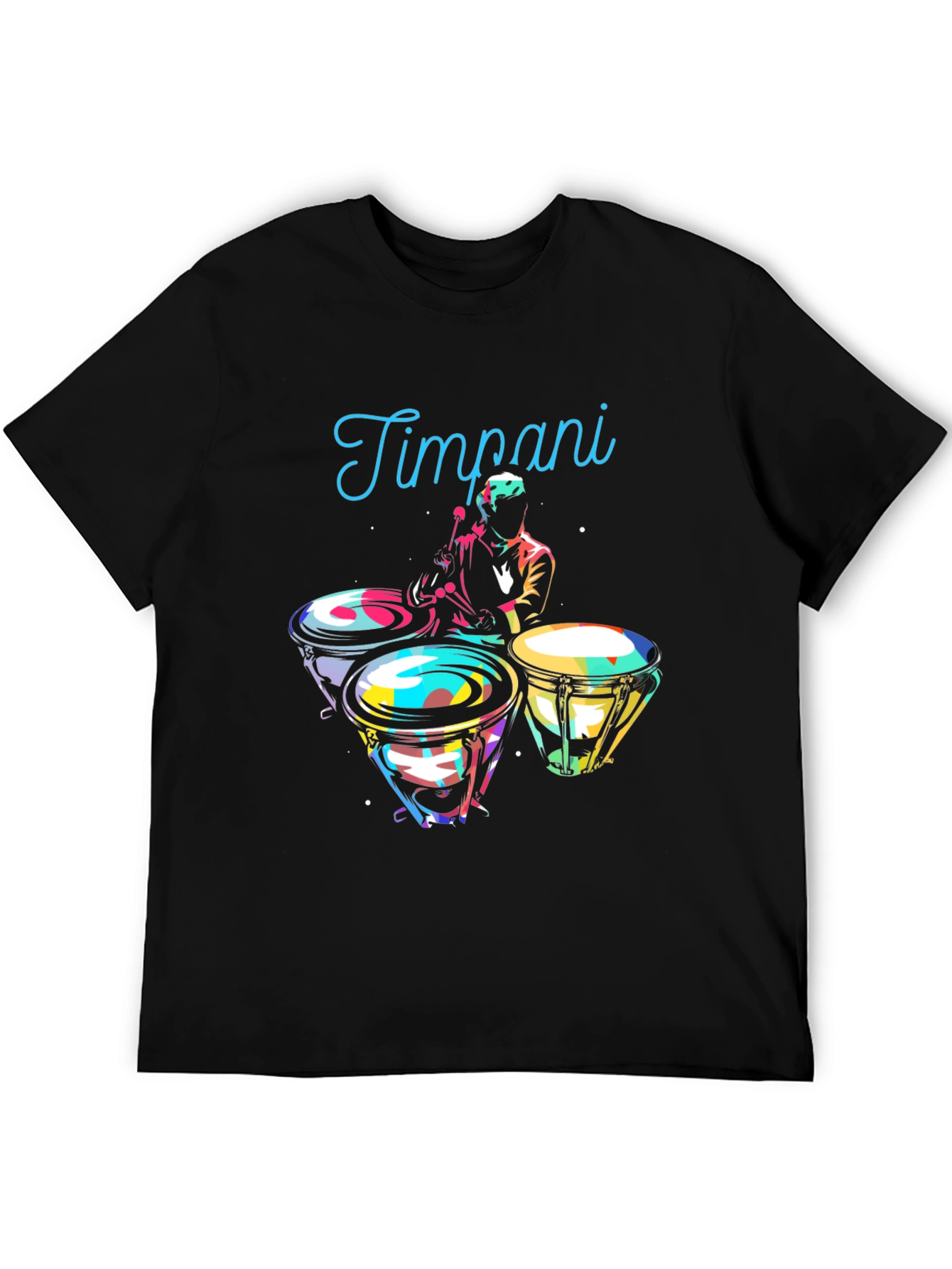 Timpani Drummer Graphic Tee - Black Music Shirt