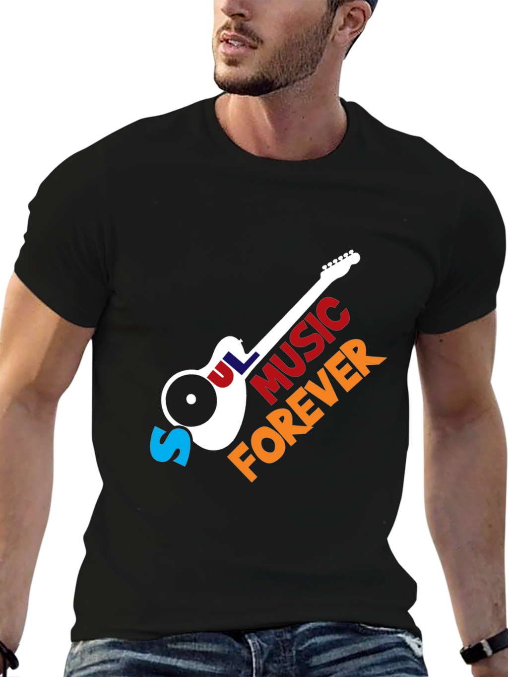 Soul Music Forever T-Shirt - Classic Guitar Design