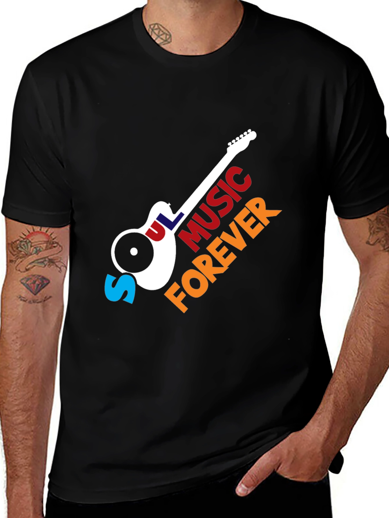Soul Music Forever T-Shirt - Classic Guitar Design