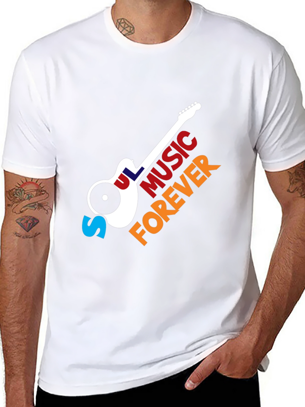 Soul Music Forever T-Shirt - Classic Guitar Design