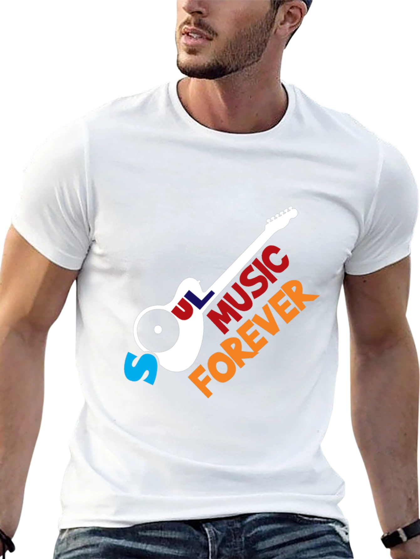 Soul Music Forever T-Shirt - Classic Guitar Design