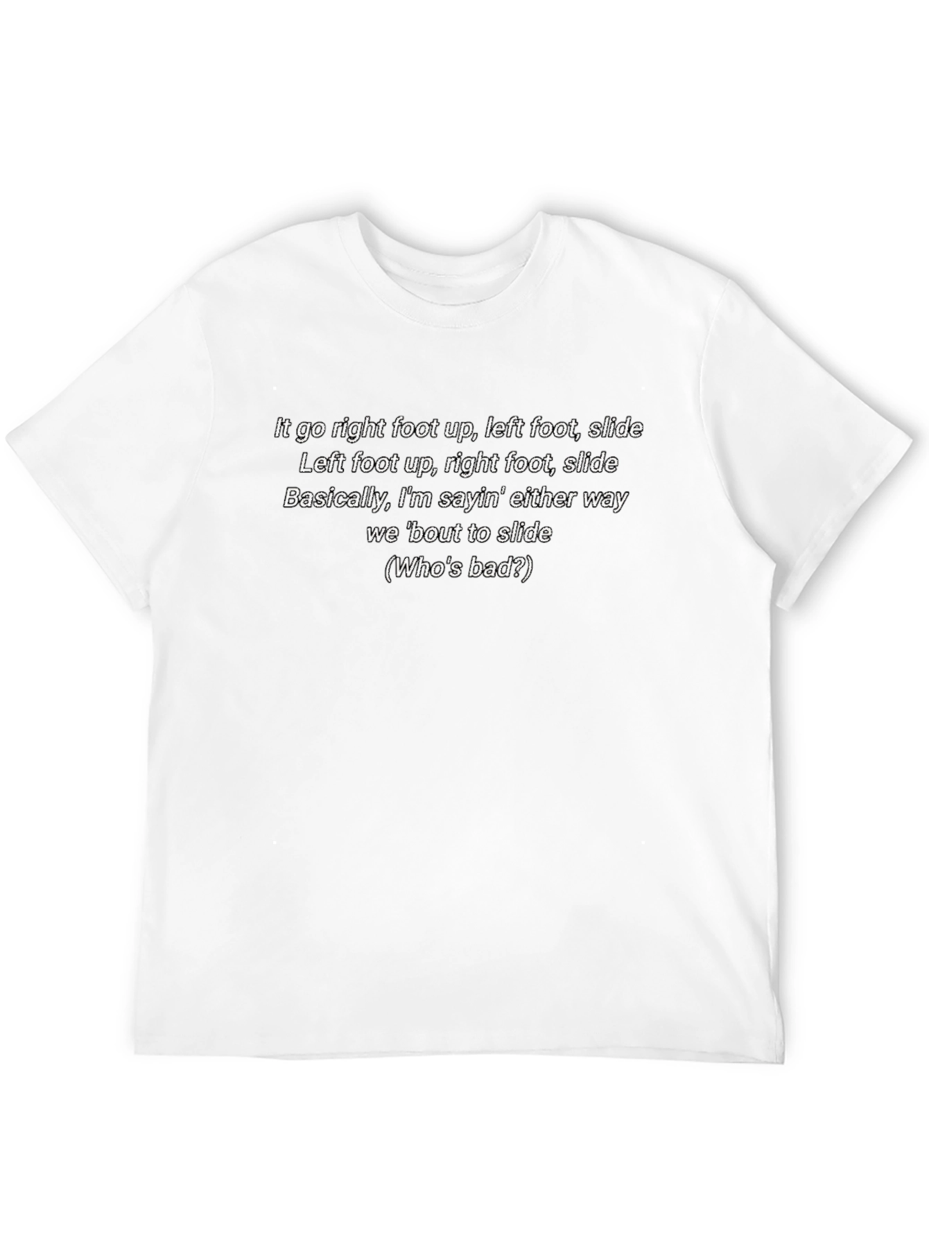 Slide Dance Lyric T-Shirt - Right Foot Up