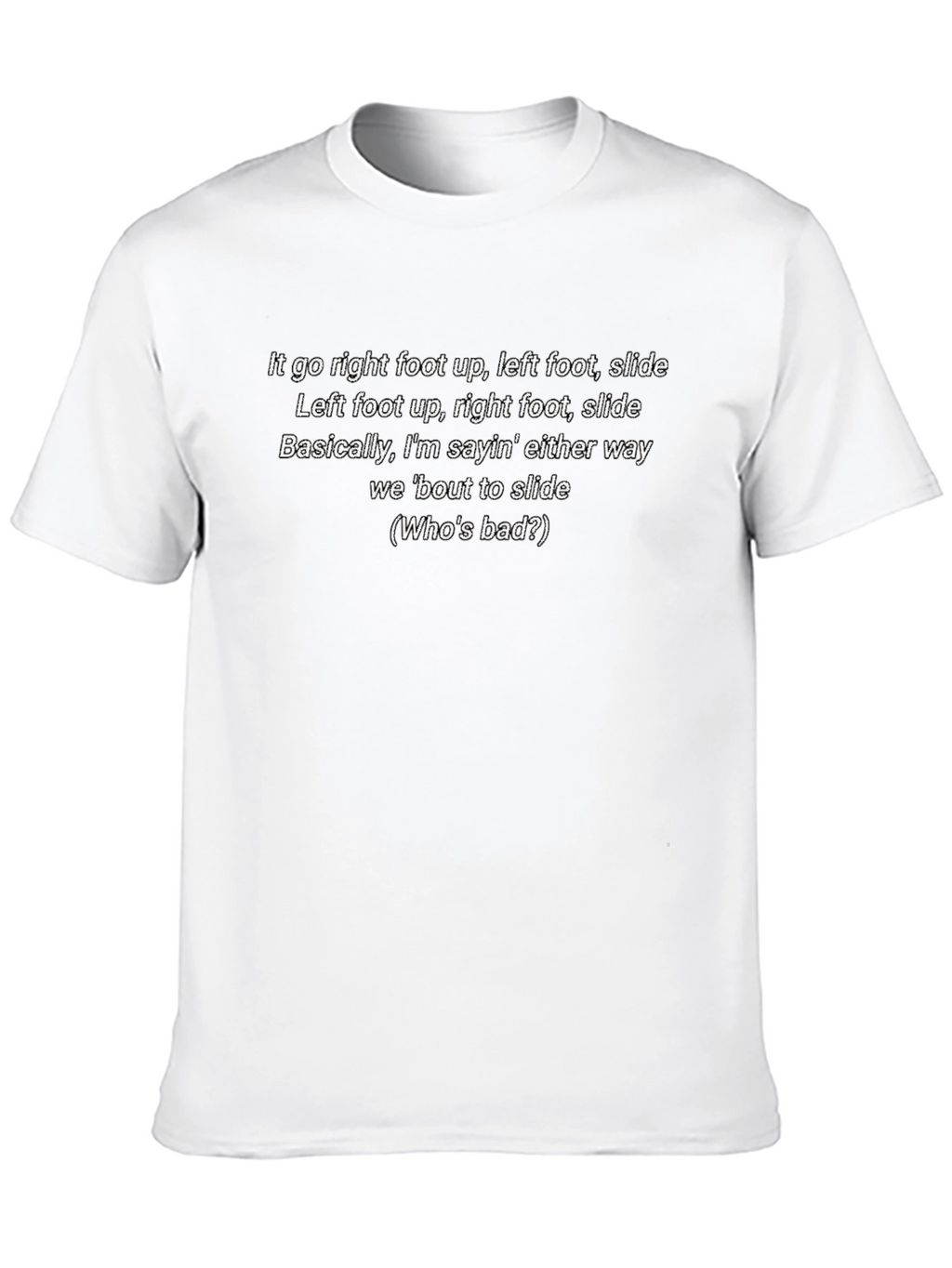 Slide Dance Lyric T-Shirt - Right Foot Up