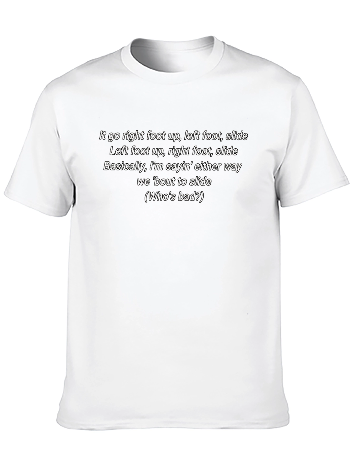 Slide Dance Lyric T-Shirt - Right Foot Up