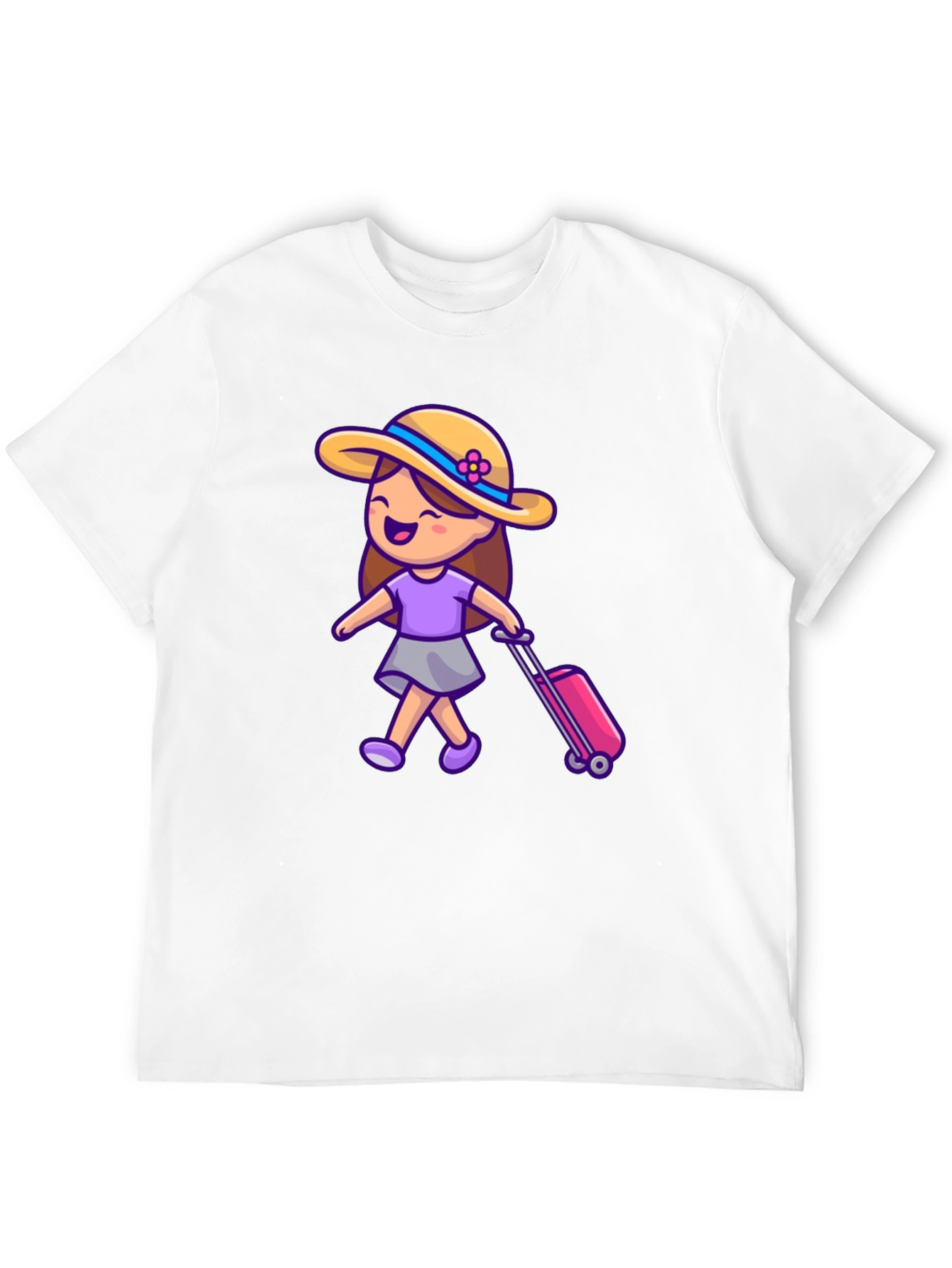 Travel Girl Graphic T-Shirt - Black Cotton Tee