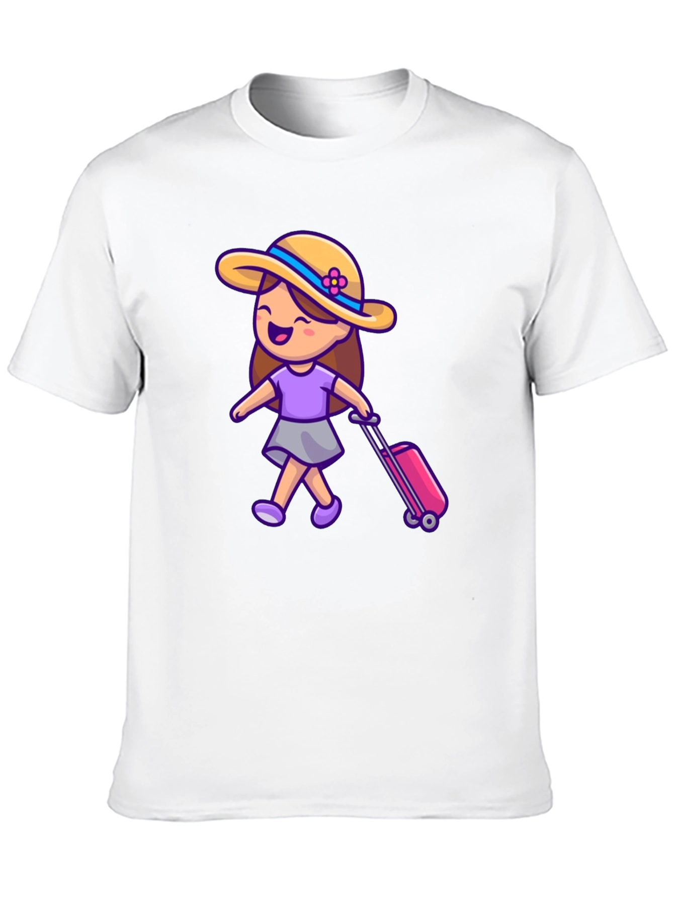 Travel Girl Graphic T-Shirt - Black Cotton Tee