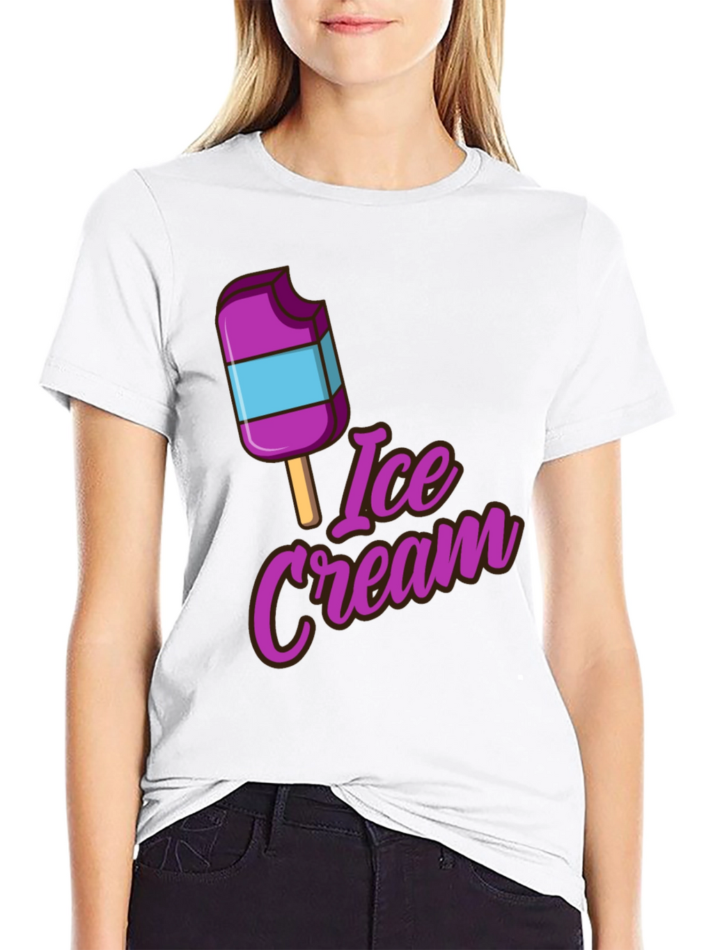Ice Cream Graphic T-Shirt - Trendy Summer Tee
