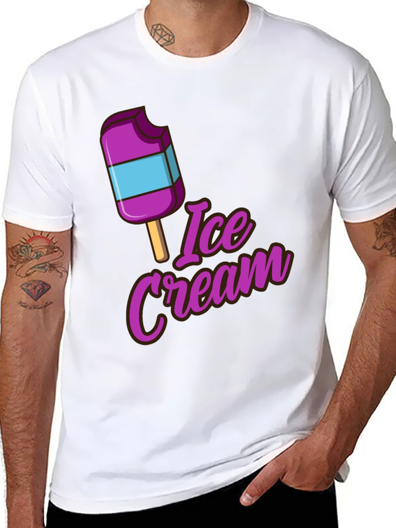 Ice Cream Graphic T-Shirt - Trendy Summer Tee
