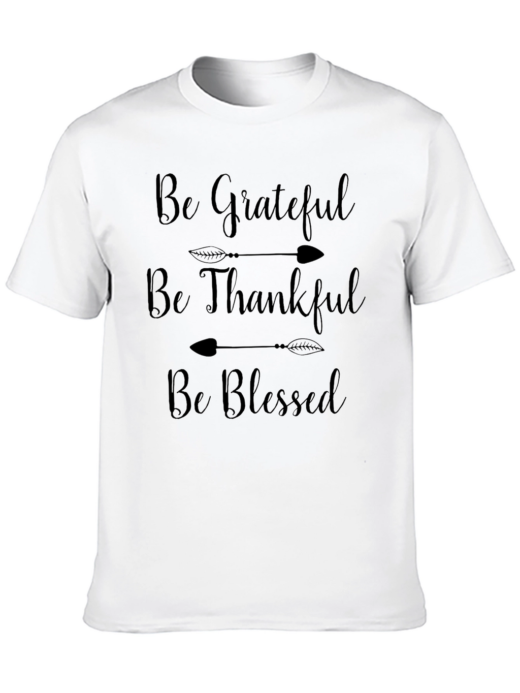 Grateful Thankful Blessed Black T-Shirt