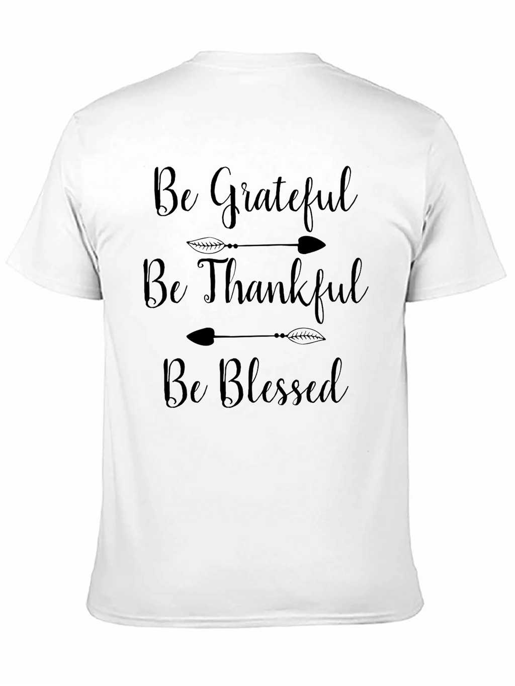 Grateful Thankful Blessed Black T-Shirt