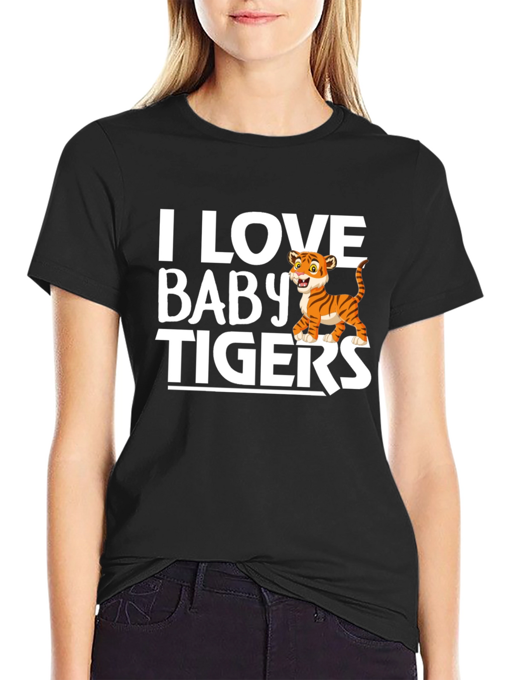 I Love Baby Tigers Graphic T-Shirt