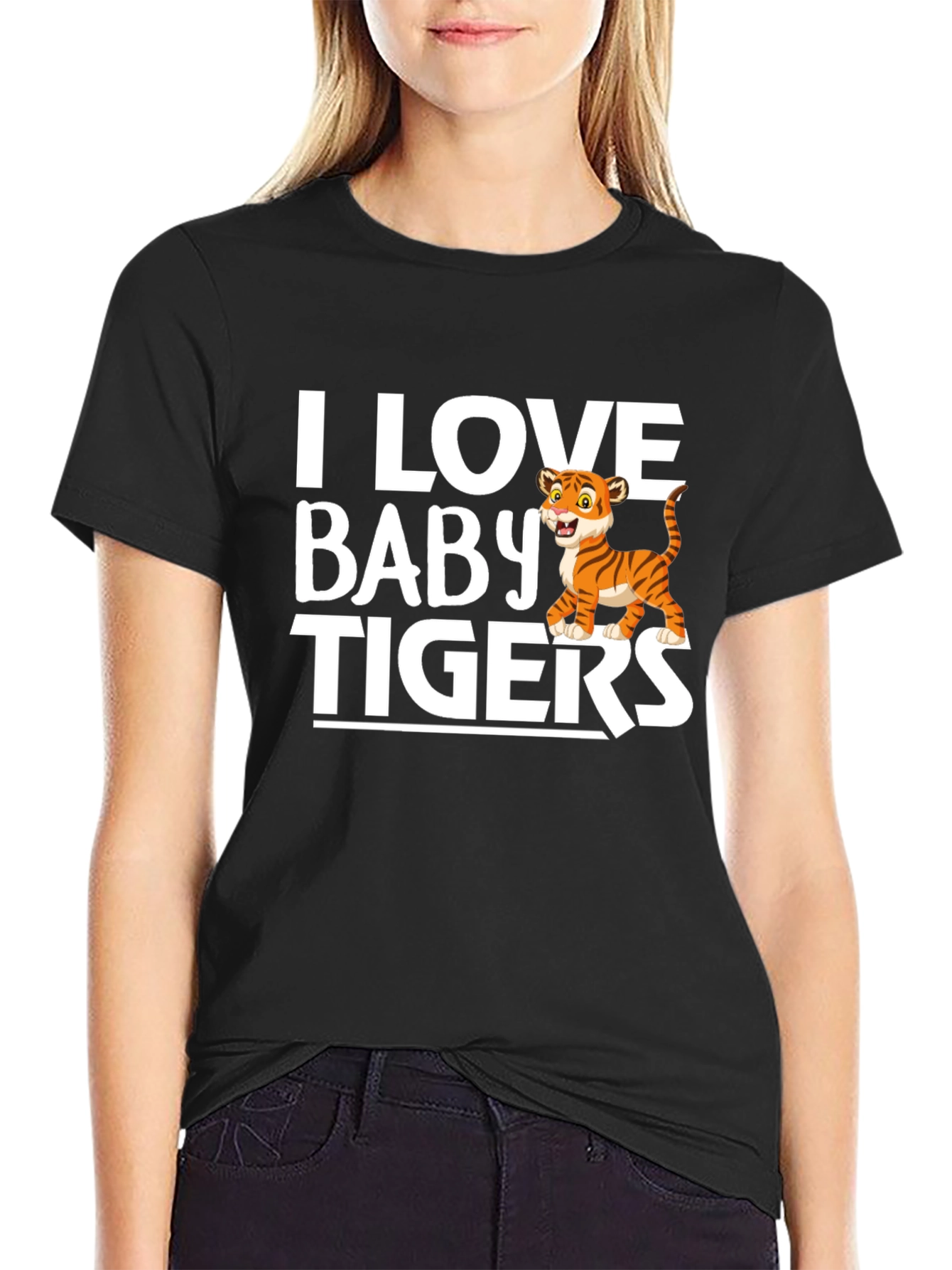 I Love Baby Tigers Graphic T-Shirt