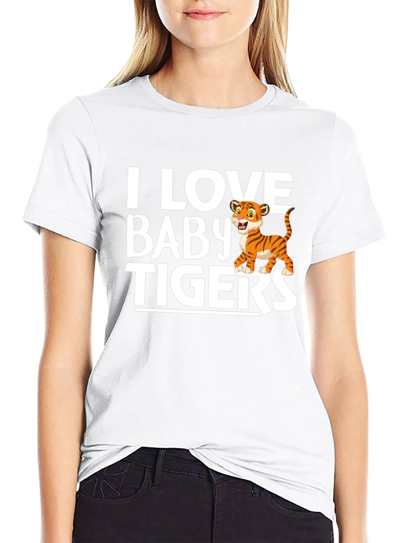 I Love Baby Tigers Graphic T-Shirt