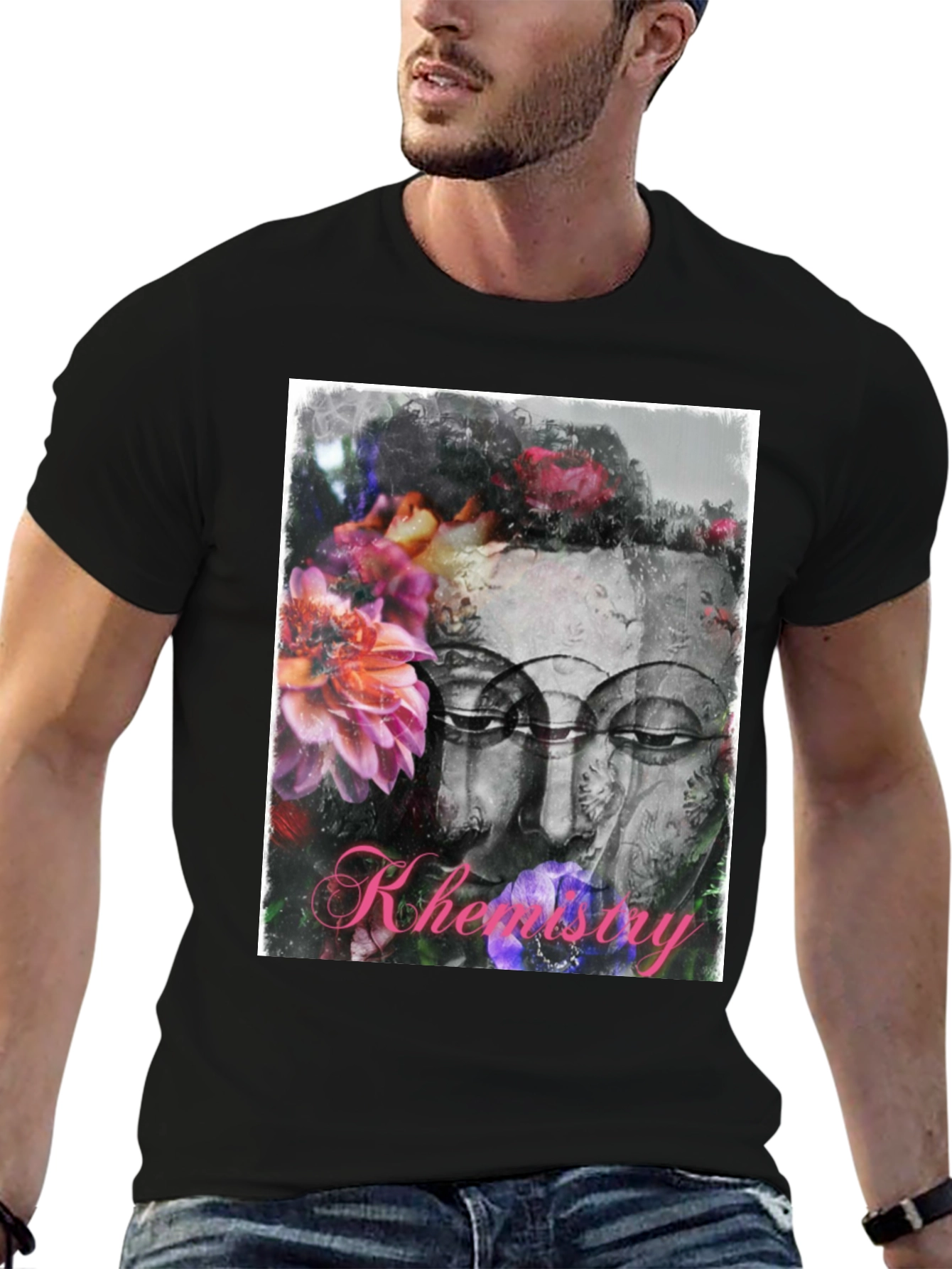 Floral Buddha T-Shirt - Zen Streetwear