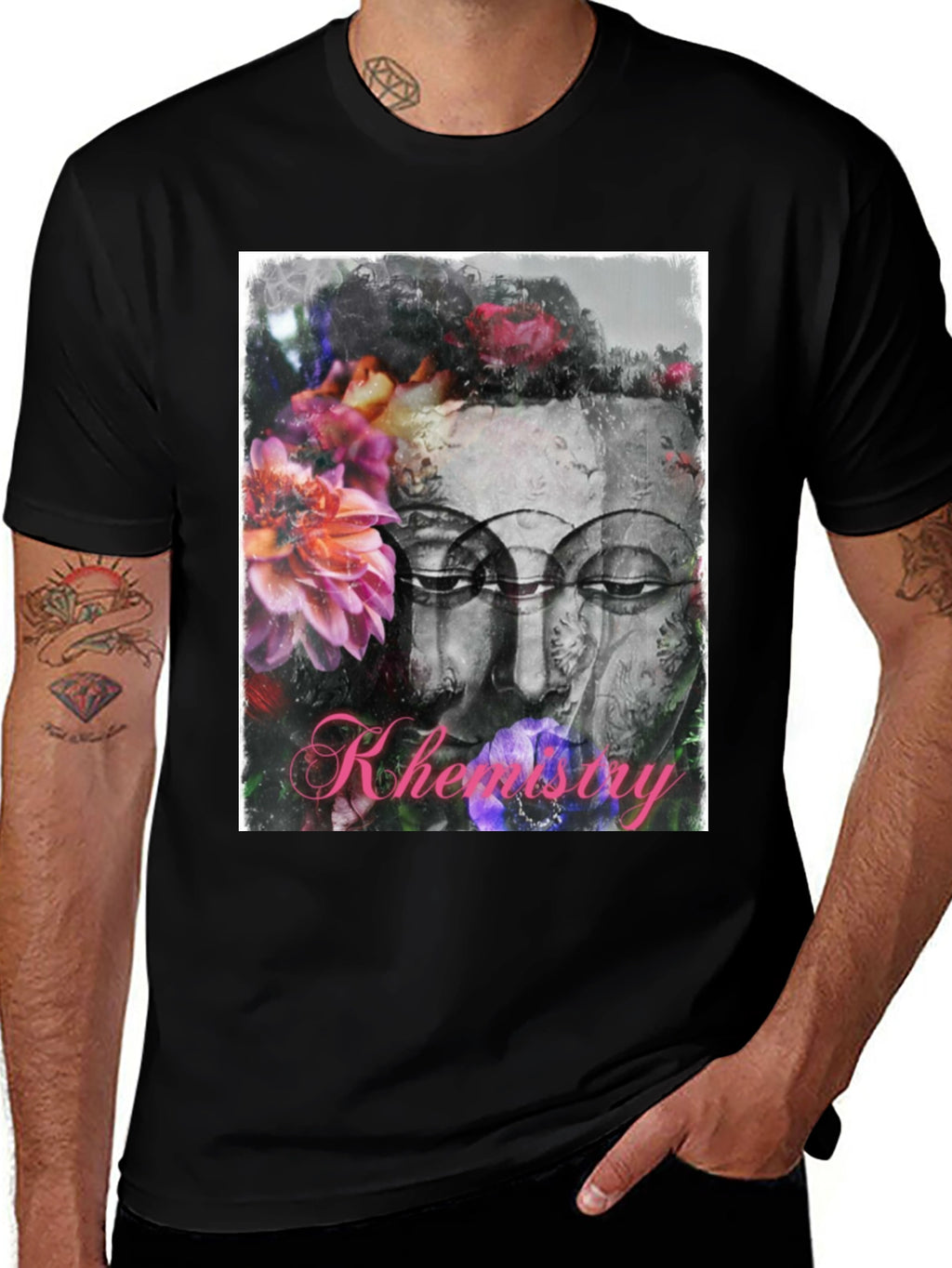 Floral Buddha T-Shirt - Zen Streetwear