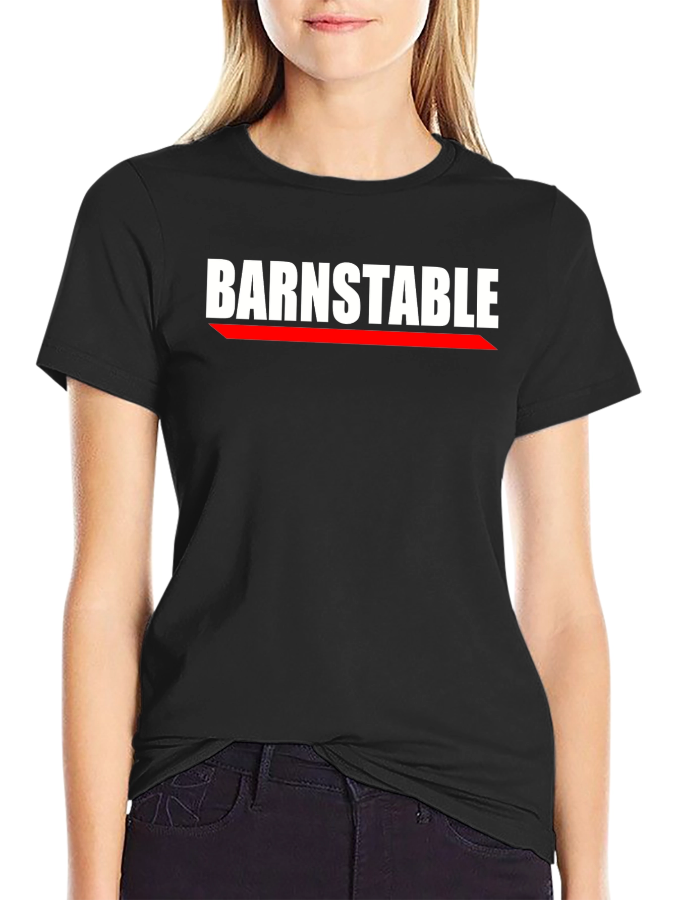 Barnstable Graphic T-Shirt - Black Cotton Blend