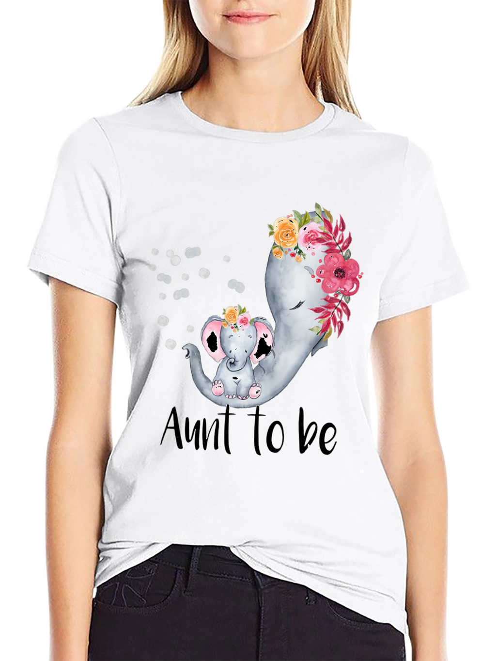 Cute Elephant Aunt To Be T-Shirt