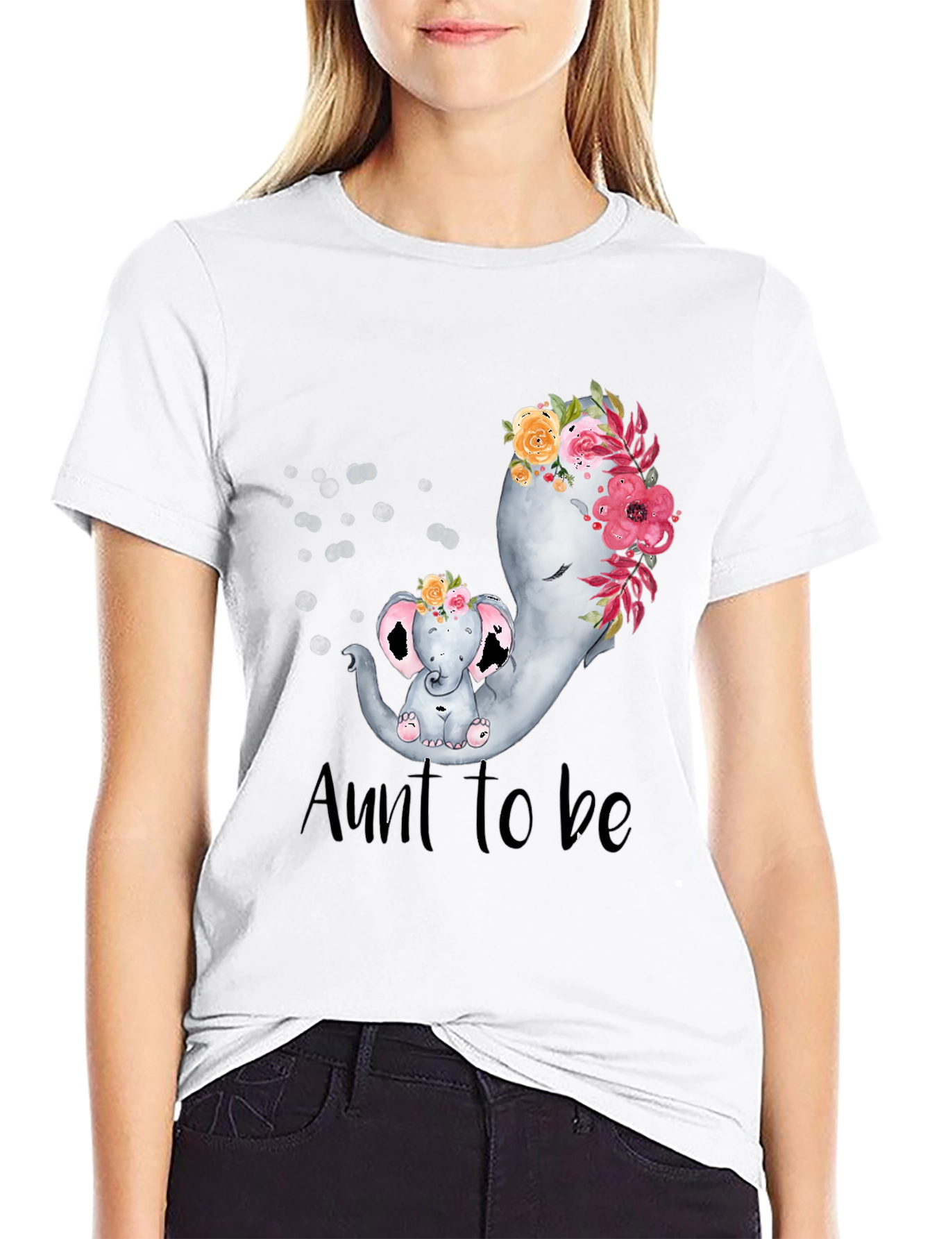 Cute Elephant Aunt To Be T-Shirt