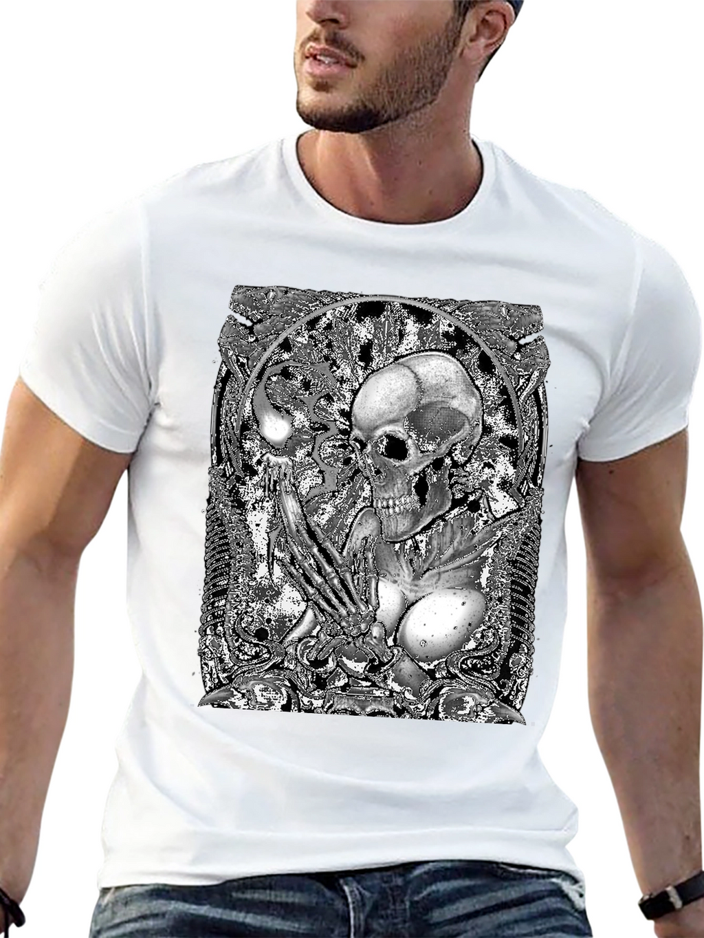 Skull & Bones Graphic Tee - Black