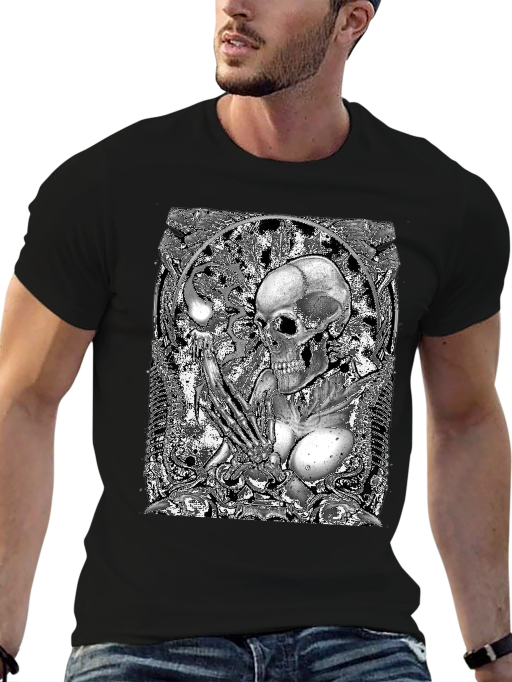 Skull & Bones Graphic Tee - Black