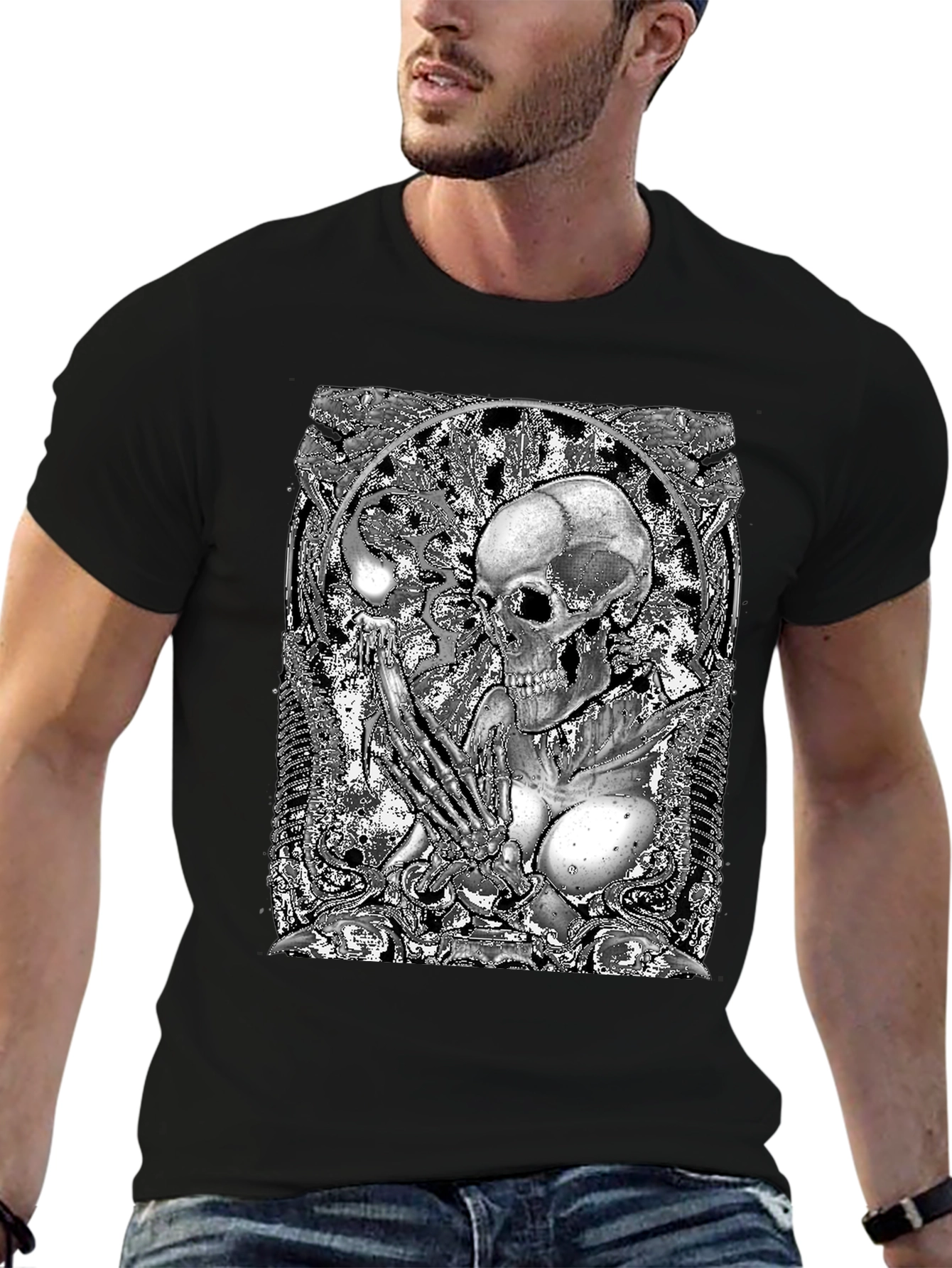 Skull & Bones Graphic Tee - Black