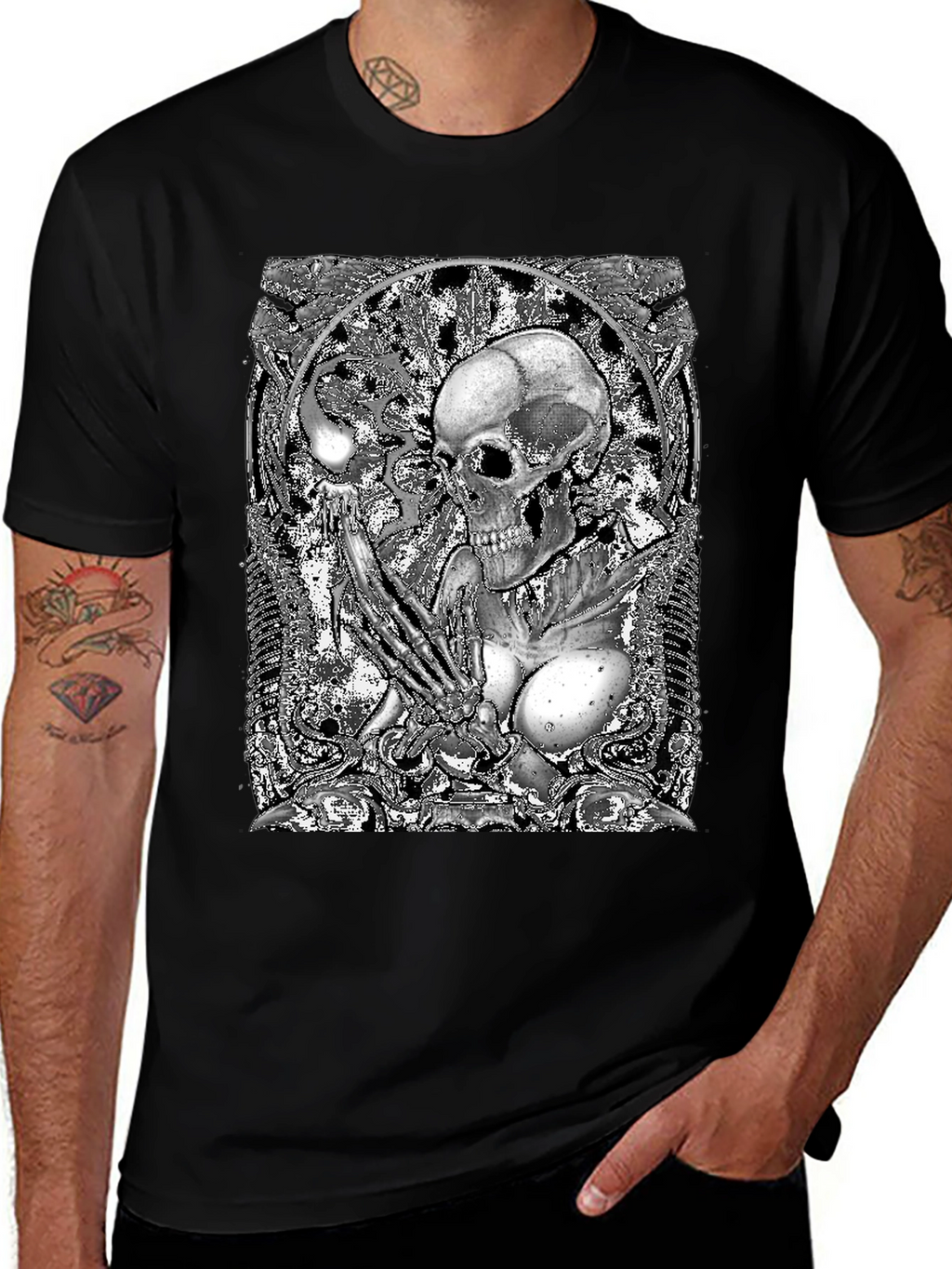 Skull & Bones Graphic Tee - Black
