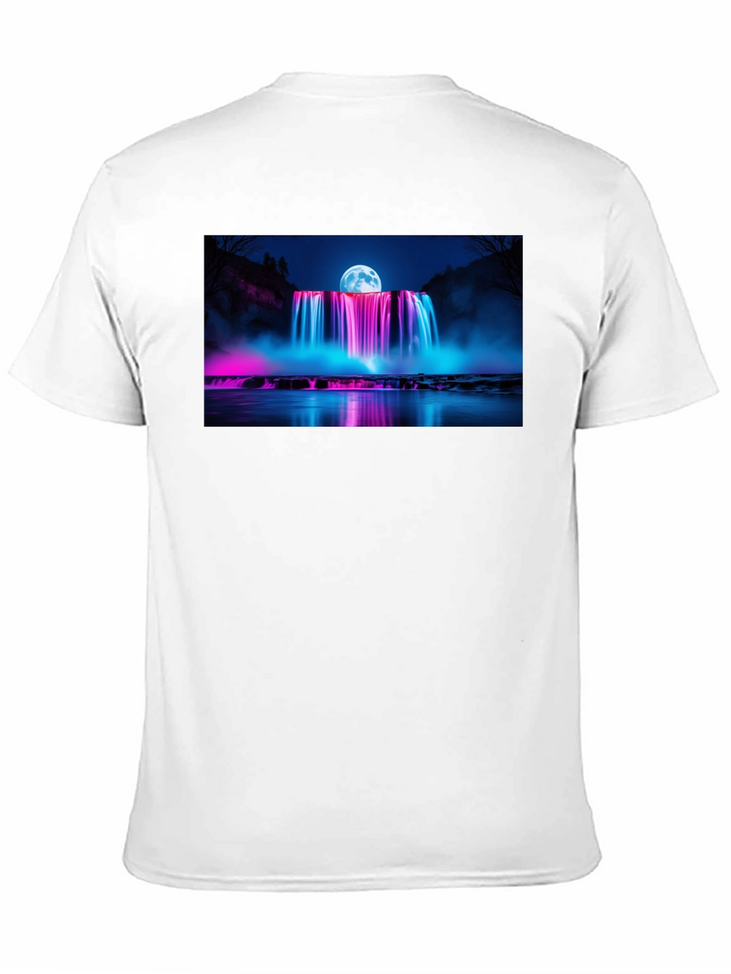 Neon Waterfall T-Shirt - Nightscape Design