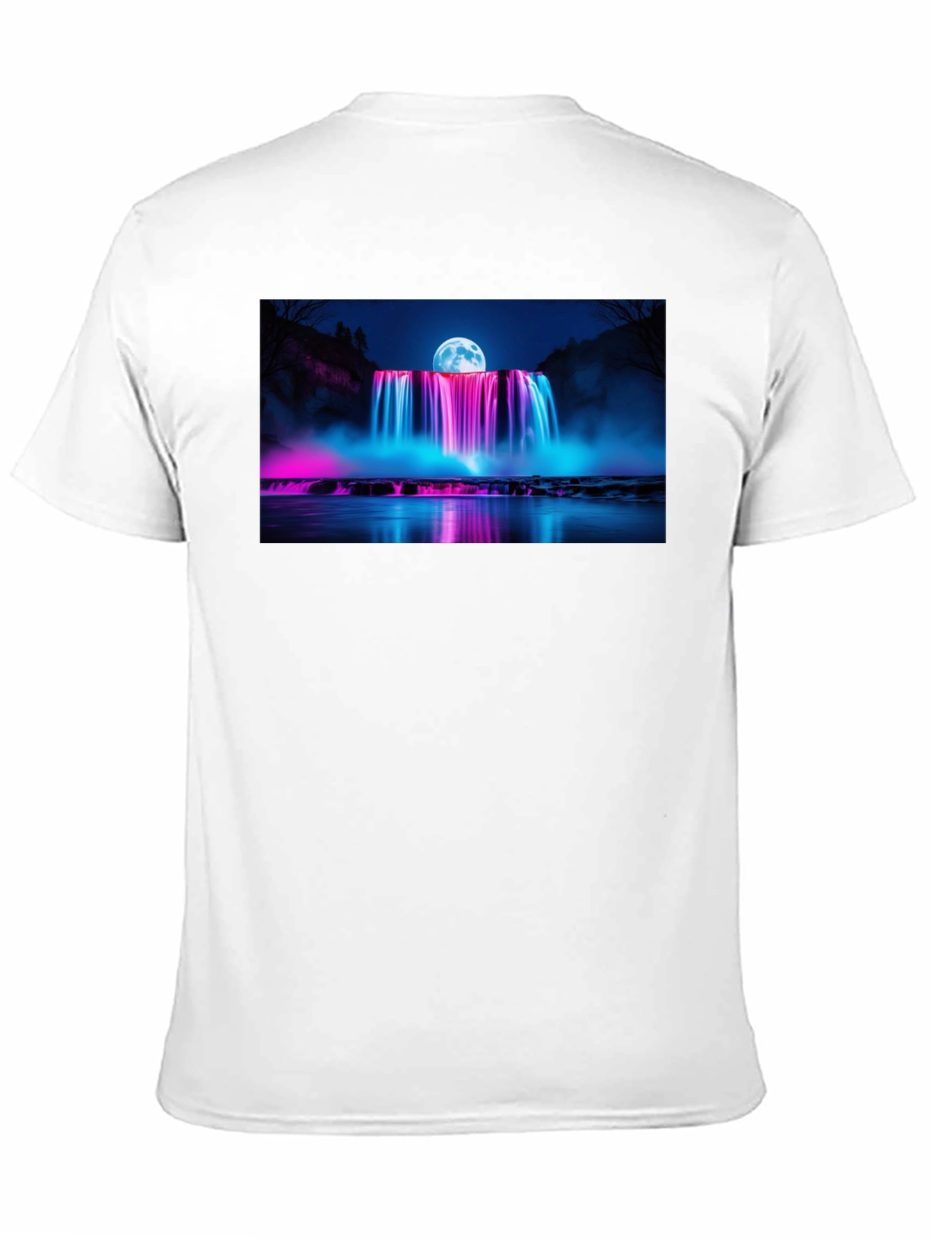 Neon Waterfall T-Shirt - Nightscape Design