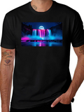 Neon Waterfall T-Shirt - Nightscape Design