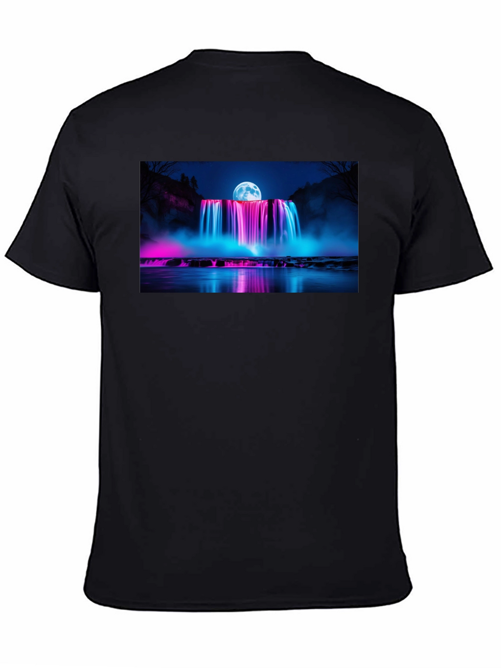 Neon Waterfall T-Shirt - Nightscape Design