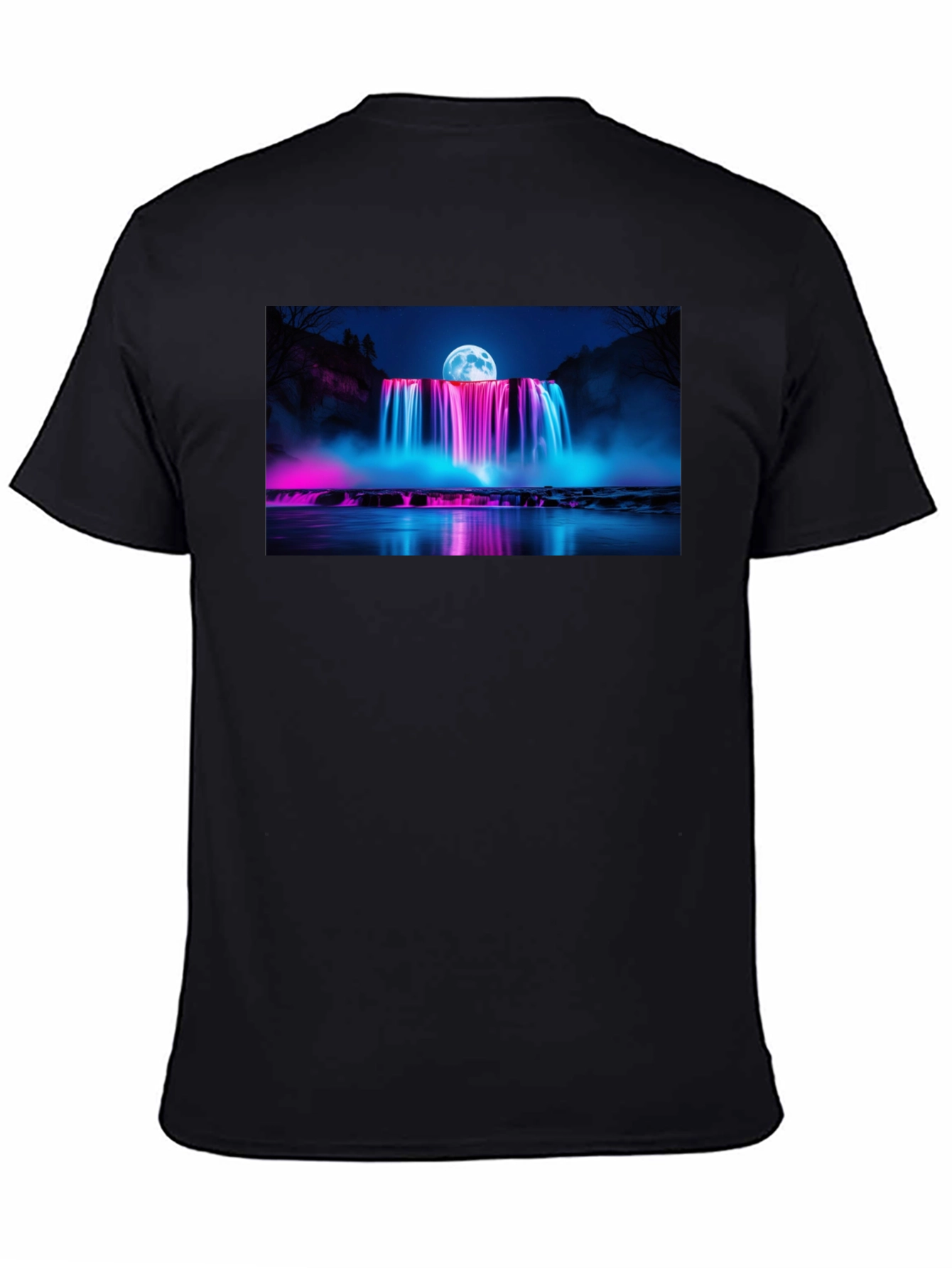 Neon Waterfall T-Shirt - Nightscape Design