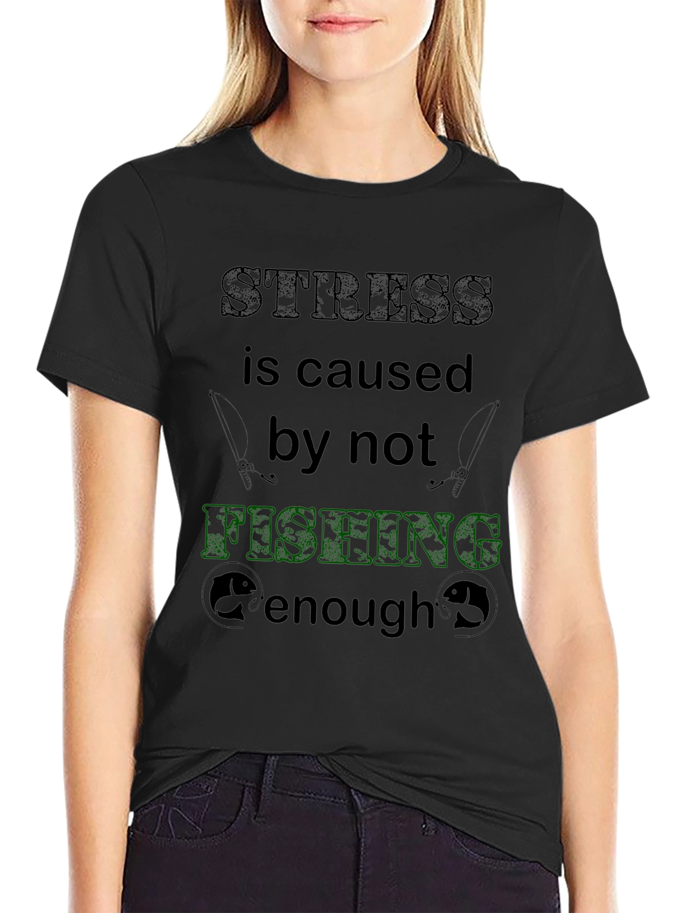 Stress Fishing T-Shirt: Fishermans Apparel