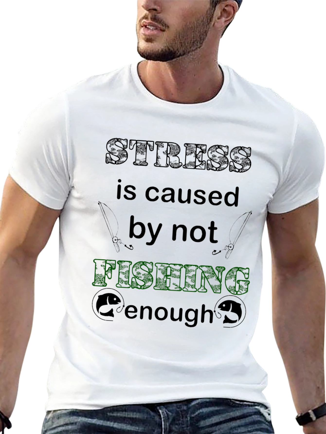 Stress Fishing T-Shirt: Fishermans Apparel