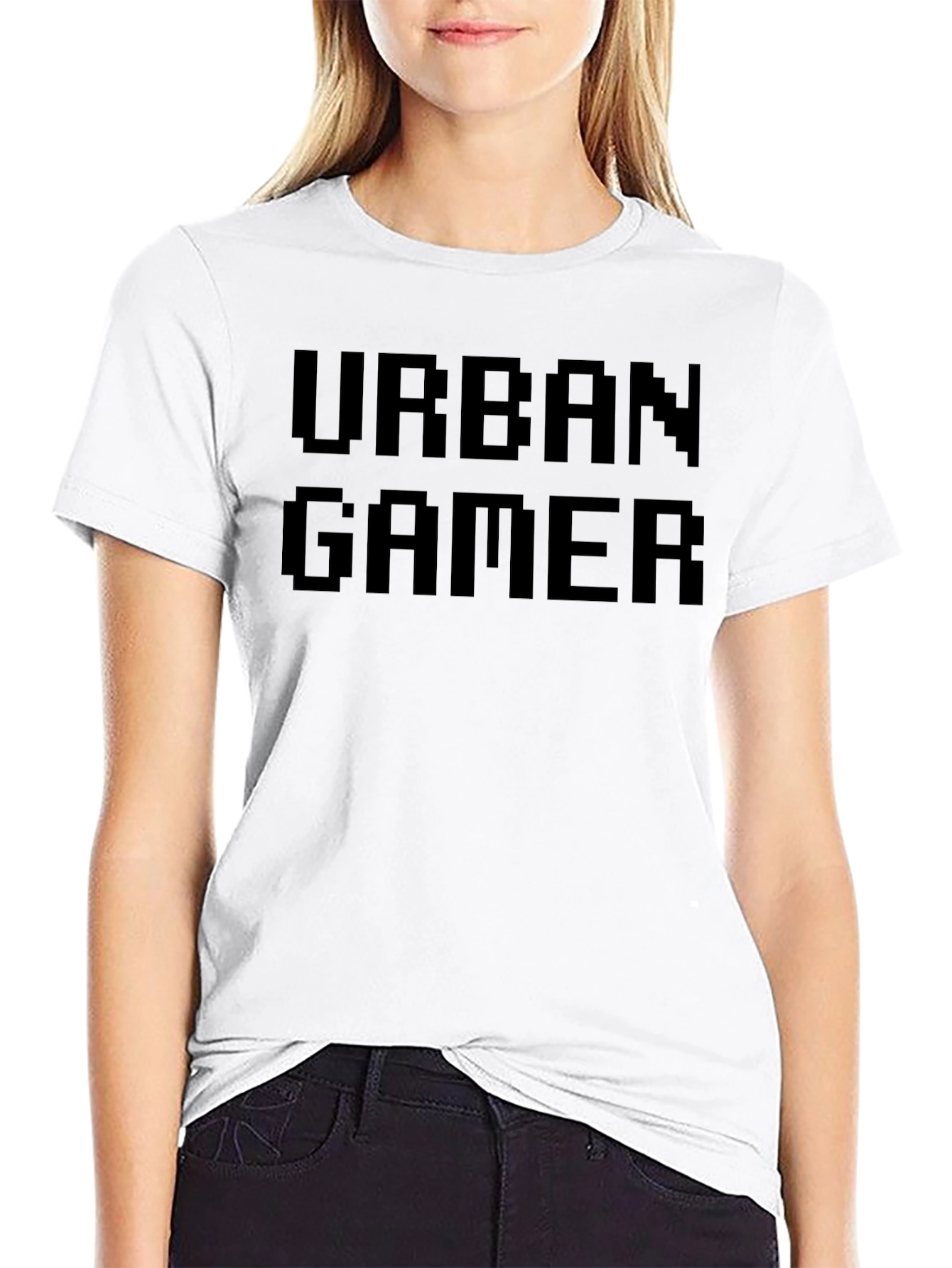 Urban Gamer Pixel Tee - Black Graphic Shirt