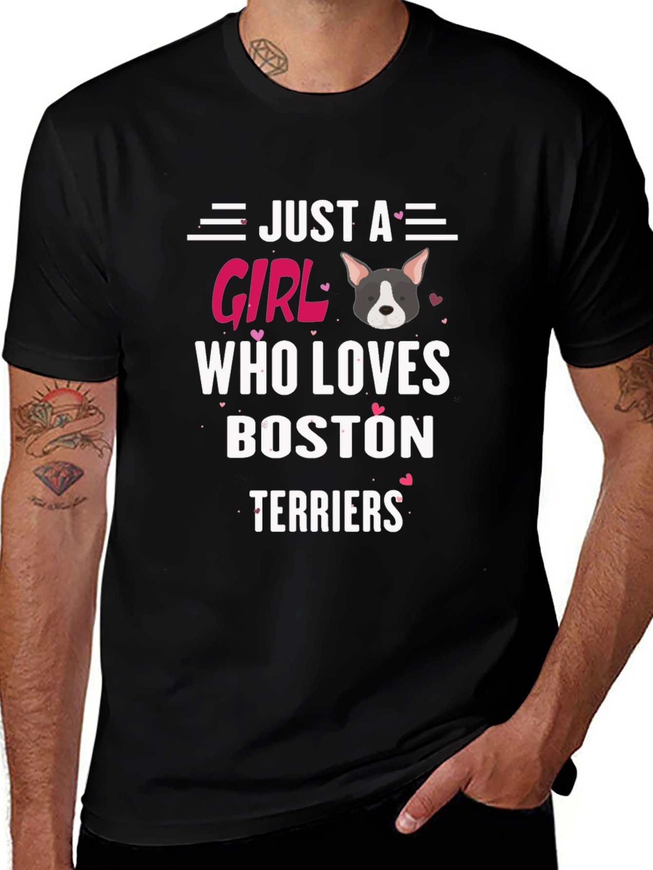 Just a Girl Who Loves Boston Terriers T-Shirt